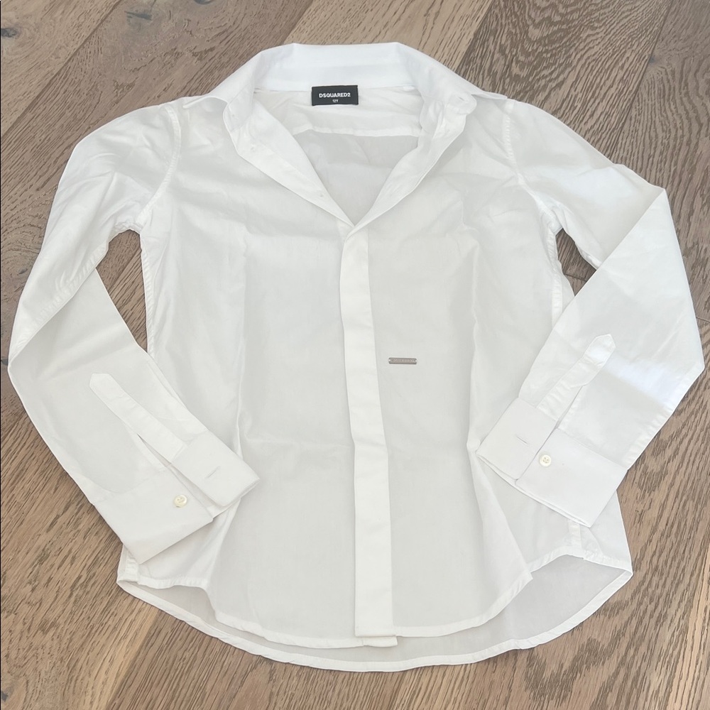 DSQUARED2 Kids White Button-Down Shirt